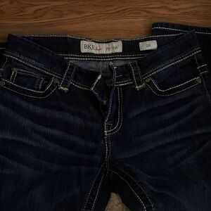 BKE Payton Jeans in Deep Indigo with Contrast Stitching